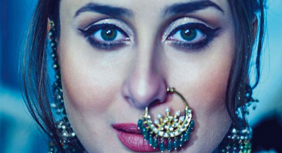 Flaunting big expressive eyes and crimson cheekbones, Kareena Kapoor Khan dazzled in emeralds and accented it to an ornate kurta designed by Ashima-Leena (PHOTO: Twitter) img