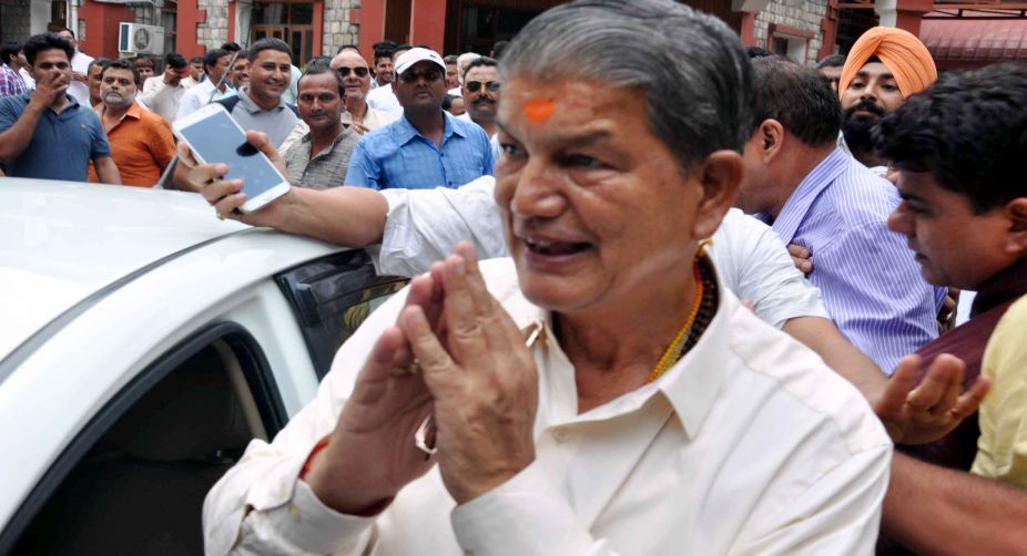 CM Harish Rawat stages Dharna against rejection of Bhagirathi master plan