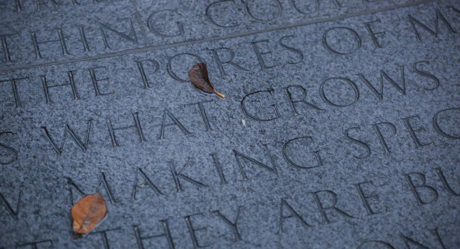 Leafs lie in the walk of the The New York City AIDS Memorial on the West Village neighborhood.The Memorial will recognize and preserve the history of the AIDS crisis by honoring New York City's 100,000+ men, women and children who have died from AIDS (Photo: Kena Betancur/AFP) img