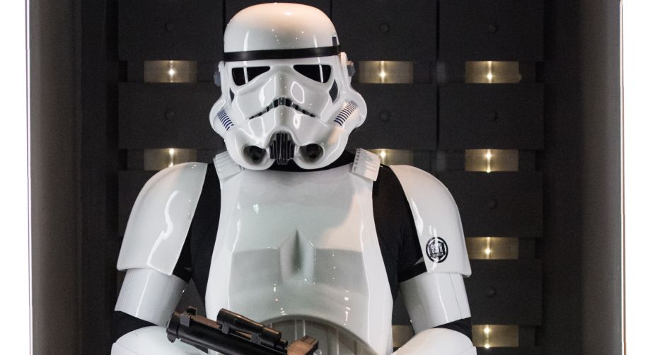 A science fiction fan dressed as a Stormtrooper attends the 'For the Love of Sci-fi' convention (Photo: Oli Scarff/AFP) img