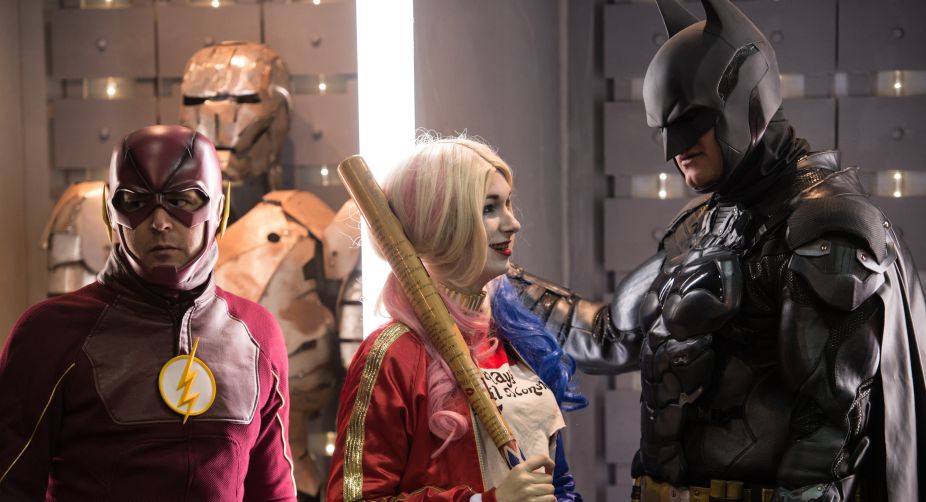 Actors dressed as science fiction characters take a break from posing for photographs at the 'For the Love of Sci-fi' convention, in Manchester, north west England (Photo: Oli Scarff/AFP) img