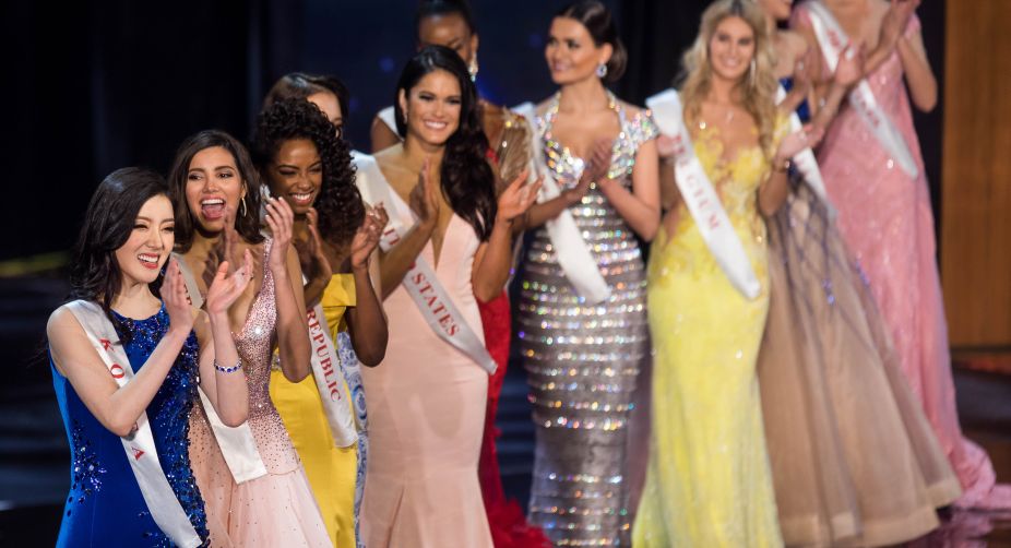 Contestants during the Grand finale of the Miss World pageant at the MGM national harbor, Maryland(Photo:Zach Gibson/AFP) img