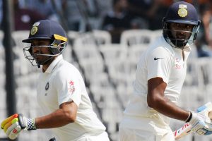 Chennai Test: India 582-5, Nair on verge of double ton