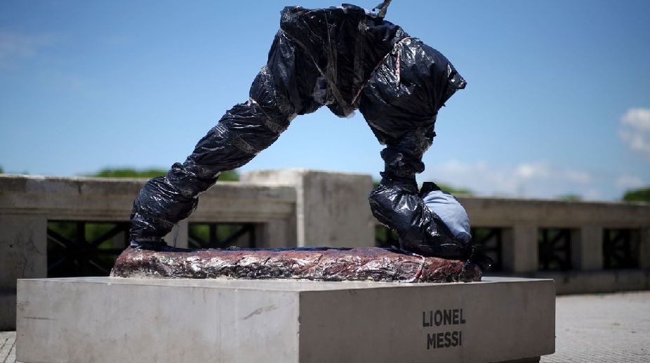 Lionel Messi’s statue in Argentina vandalised