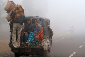 Misty, cold Saturday morning in Delhi