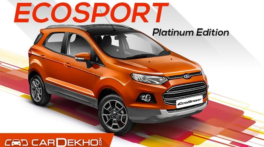 Ford EcoSport platinum edition launched at Rs.10.39 lakh