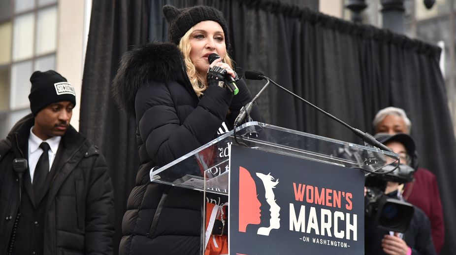 Madonna makes surprise appearance at Women’s March in Washington