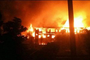 Protesters set ablaze government property in Nagaland