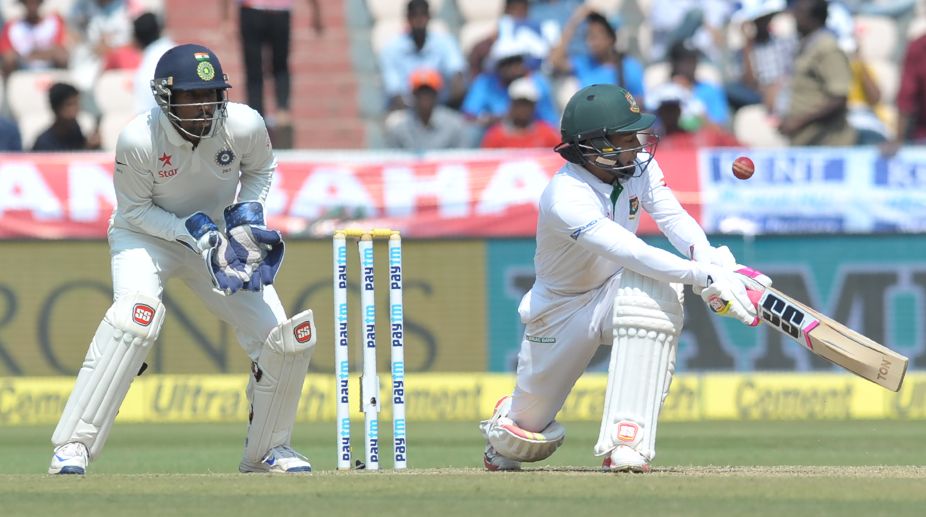 Hyderabad Test: Rahim, Hasan steady Bangladesh after early jolts on Day 3