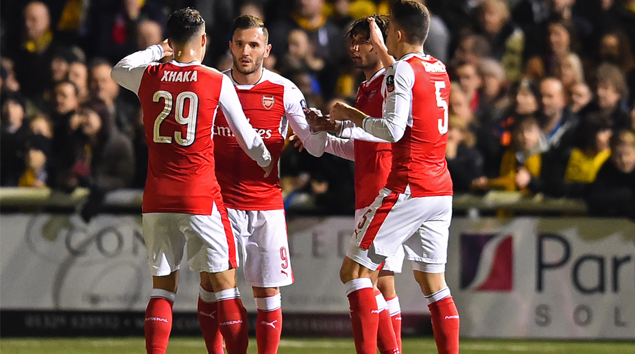 FA Cup: Walcott hits 100 as Arsenal brush aside Sutton United