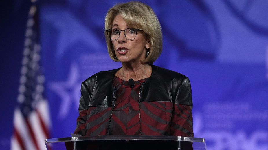US Education Secretary defends reversal of transgender bathroom rules