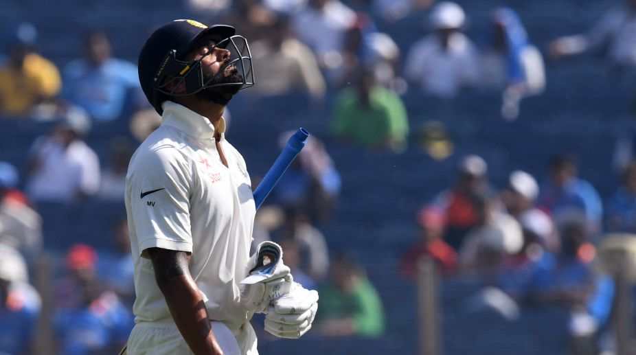 Shoulder injury keeps Murali Vijay out of Bengaluru Test