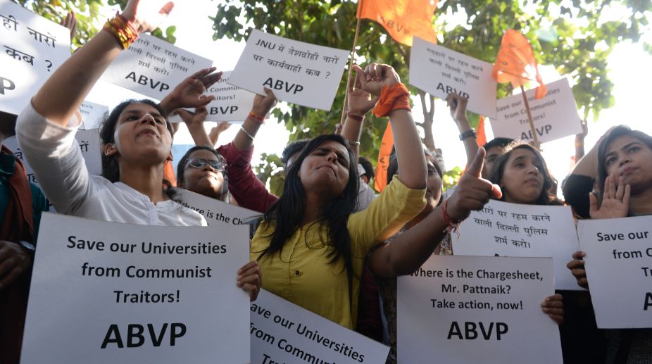 ABVP holds protest march in Delhi University
