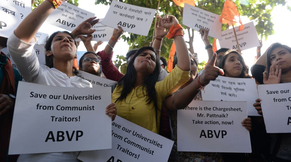 DU protests: ABVP counter march seeks ban on ‘anti-nationals’