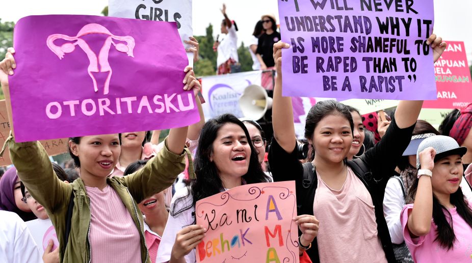 Women rally for equal rights in Jakarta