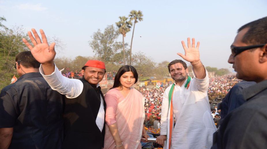 SP, BJP workers clash at Akhilesh-Rahul’s joint roadshow