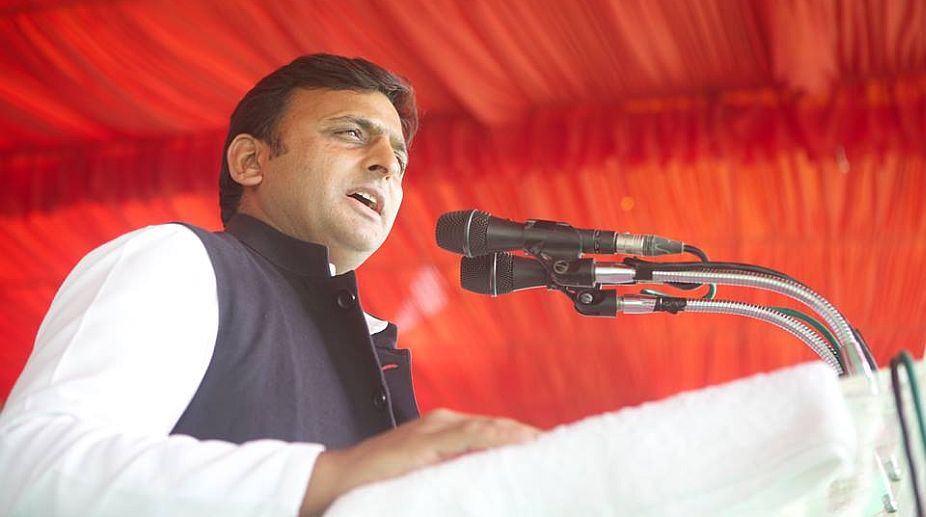 School bags with Akhilesh’s pictures distributed in Gujarat