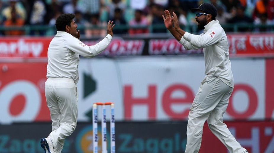 Dharamsala Test, Day 1: Kuldeep’s 4/68 helps India dismiss Australia for 300