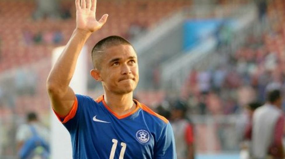 Chhetri conducts trials to select Official Match Ball Carriers