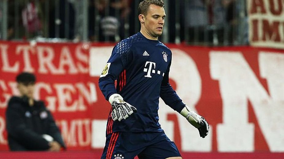 Bayern Munich goalkeeper Manuel Neuer sidelined
