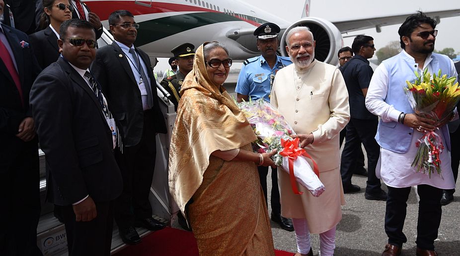 PM Modi receives Bangladesh PM Sheikh Hasina at Delhi airport