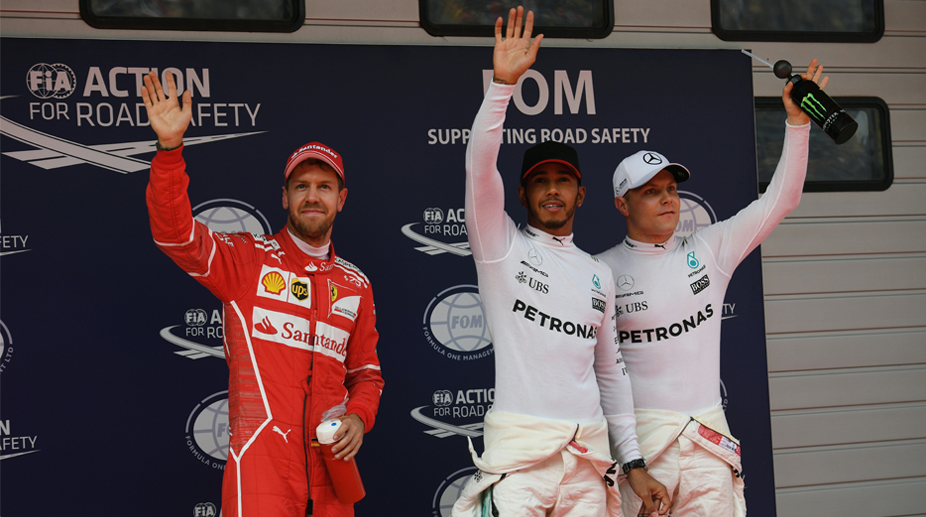 Chinese GP: Scorching Lewis Hamilton takes pole, Sebastian Vettel second