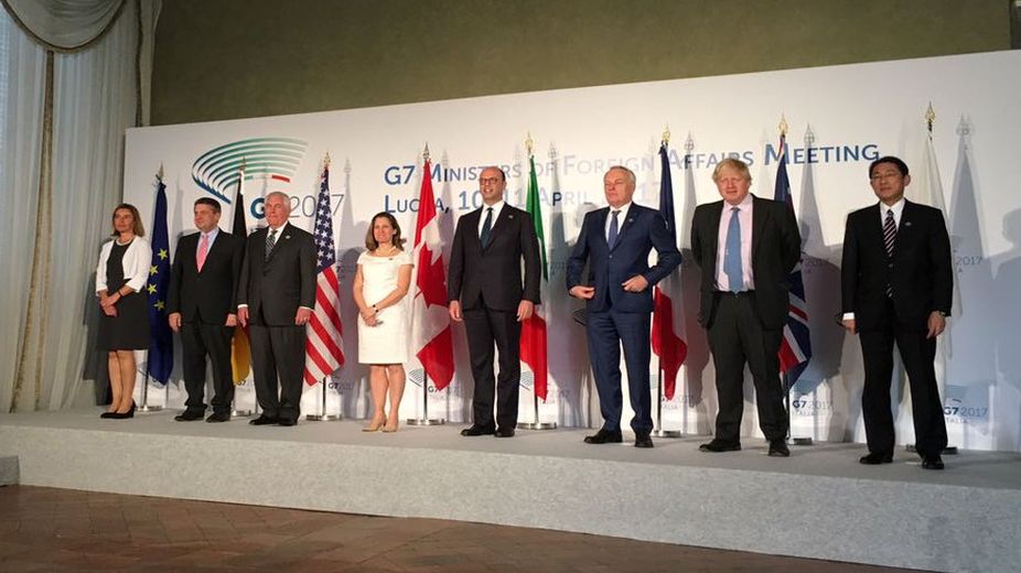 First working session of G7 finance summit begins