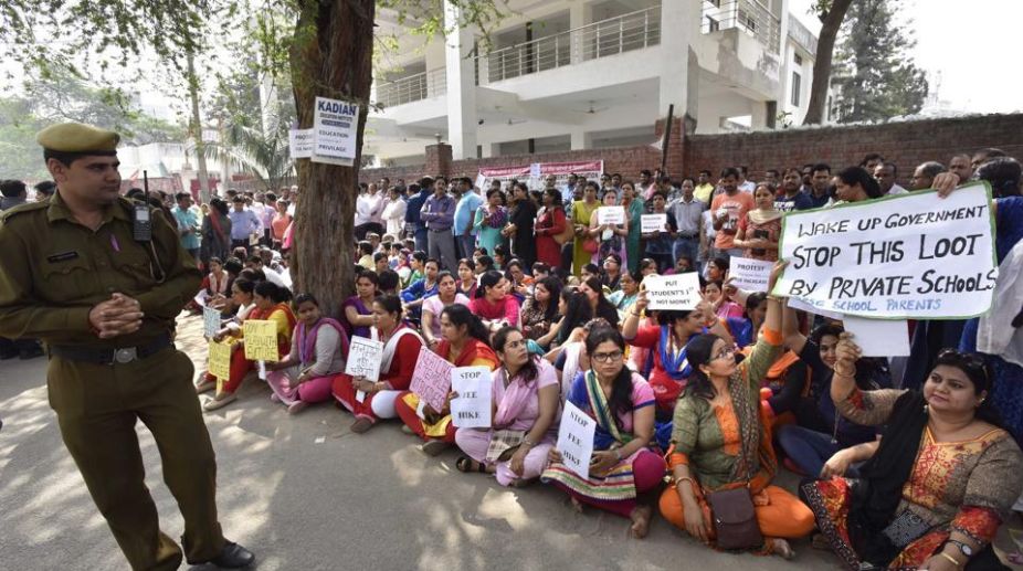 Ghaziabad parents protest against private schools’ fee hike