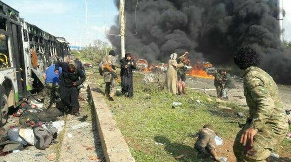 70 killed in blast targeting transit point for Syrian evacuees