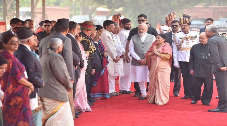 Nepal President calls on Mukherjee