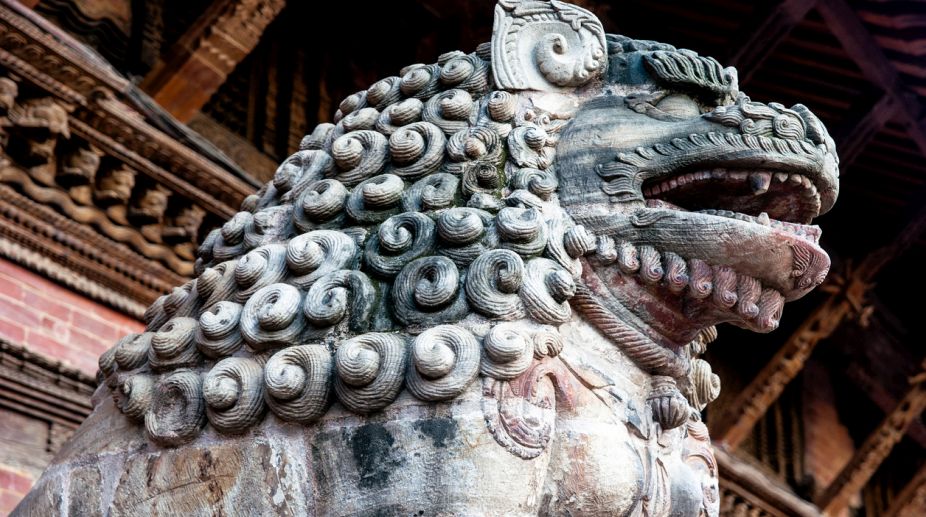 Huge stone lion unearthed in Tibet