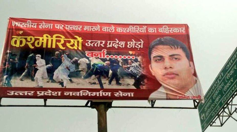Anti-Kashmiri banners: UP Navnirman Sena’s Amit Jani arrested