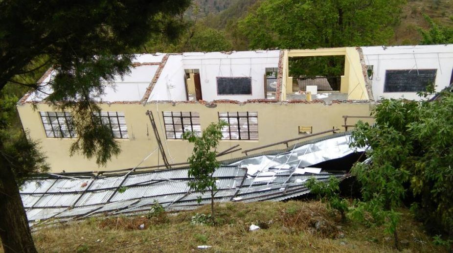 Students survive scare as wind blows off school roof in Almora
