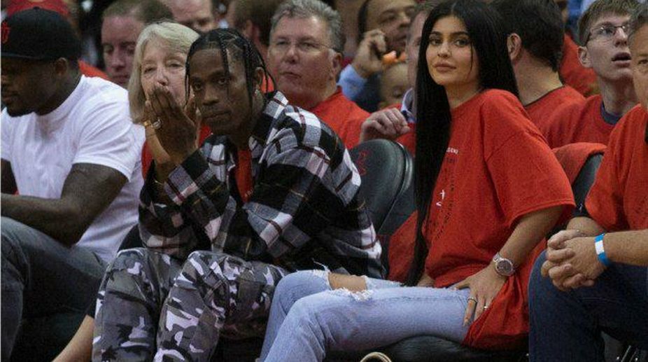 Kylie Jenner enjoys NBA game with Travis Scott