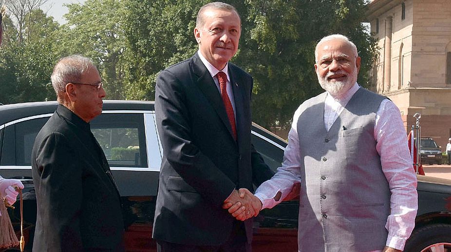 Turkish President Erdogan receives ceremonial reception