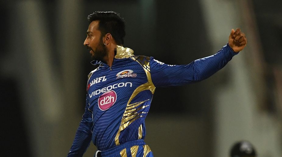 Krunal Pandya hurts himself after dismissing his bunny AB de Villiers
