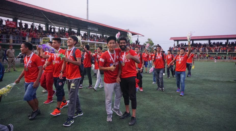 Aizawl FC returns from Shillong, gets grand welcome