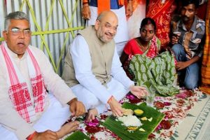 BJP protests TMC’s ‘kidnapping’ of couple who hosted Shah