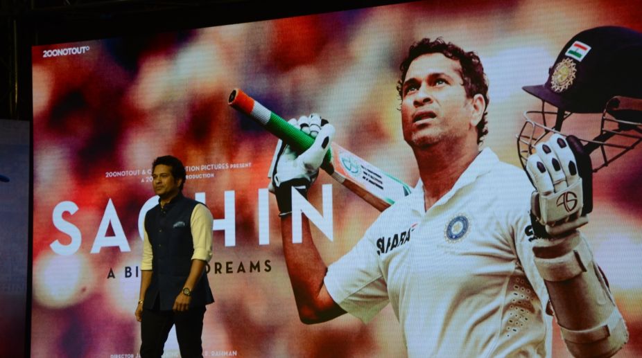 Sachin’s biopic premiered exclusively for his adopted village Puttamraju