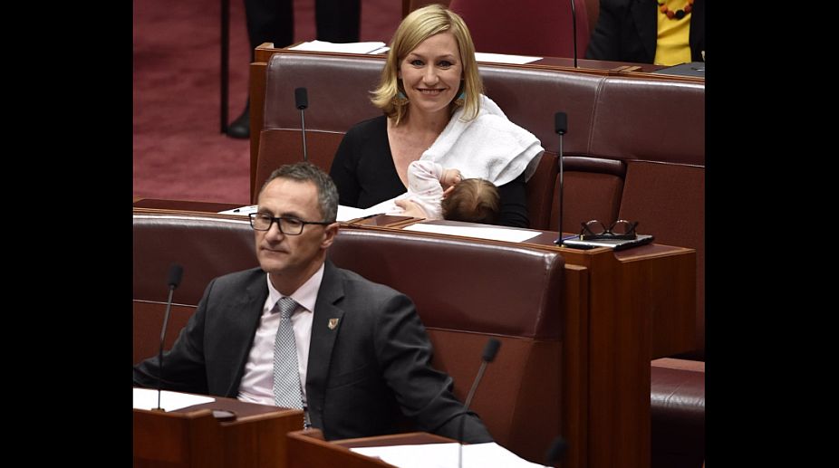 Australian senator breastfeeds in Parliament