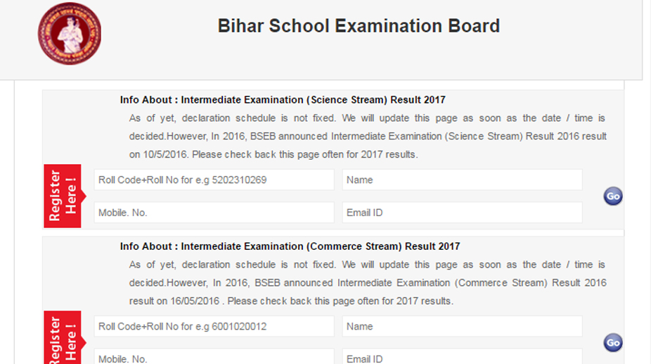 BSEB Bihar Board Class 12 results 2017/Intermediate results 2017 for Science, Commerce, Art stream not yet declared | Know more at www.biharboard.ac.in