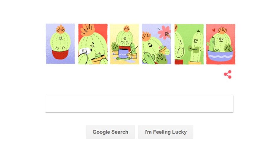 Google celebrates Mother’s Day with cactus doodle