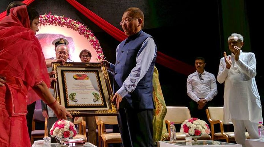 Sikkim CM conferred with first BS Shekhawat award by President