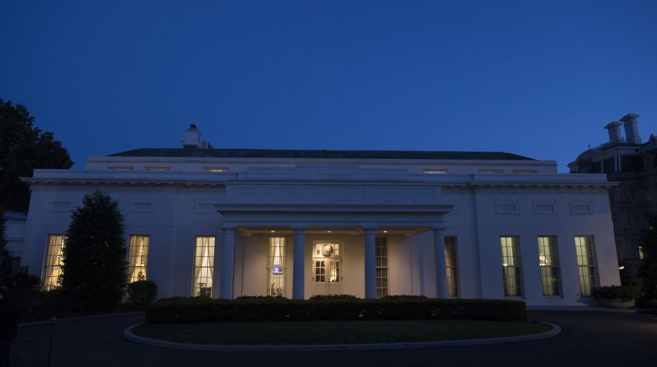 White House lit blue to honour slain police officers