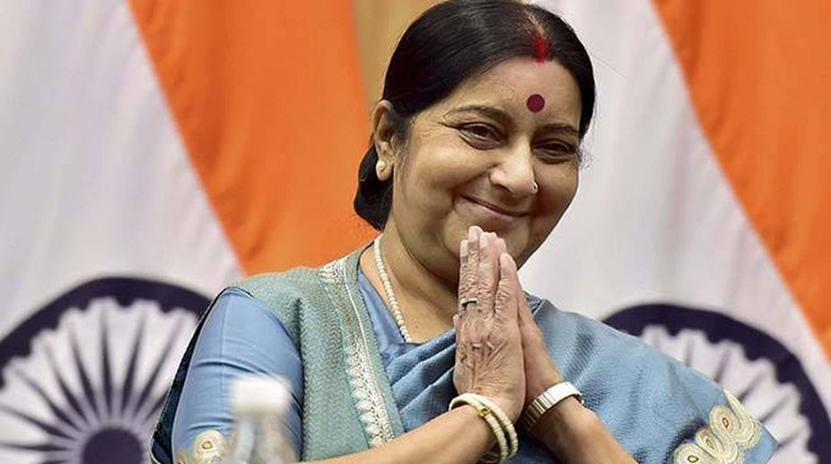 Sushma Swaraj calls on visiting Afghan President