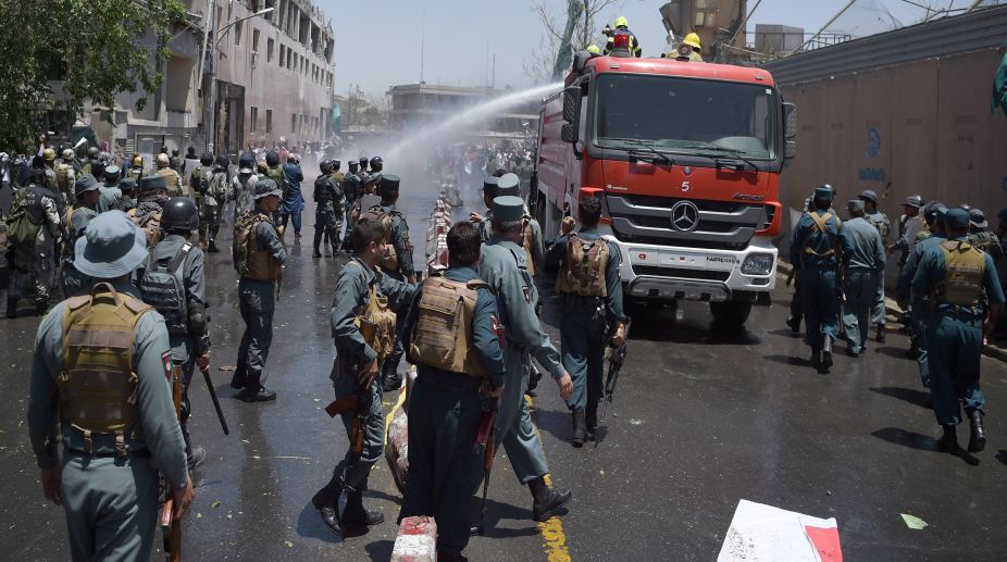 Kabul: Protesters clash with police near bombing site