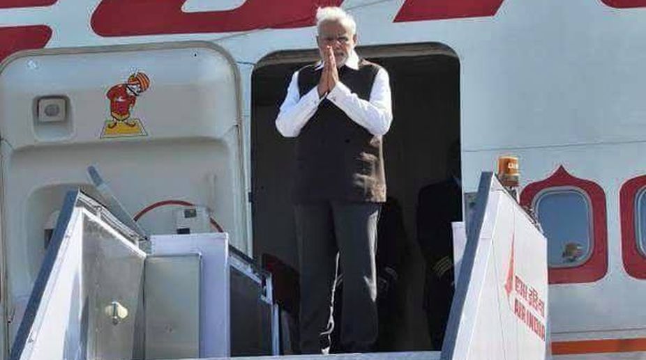 Modi leaves for France