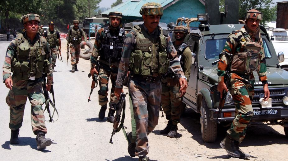 Four terrorists, stone-pelter killed in Kashmir