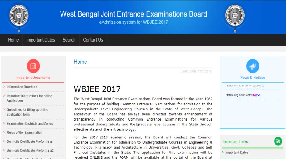 WBJEE 2017 result to be declared on 5 June at wbjeeb.nic.in