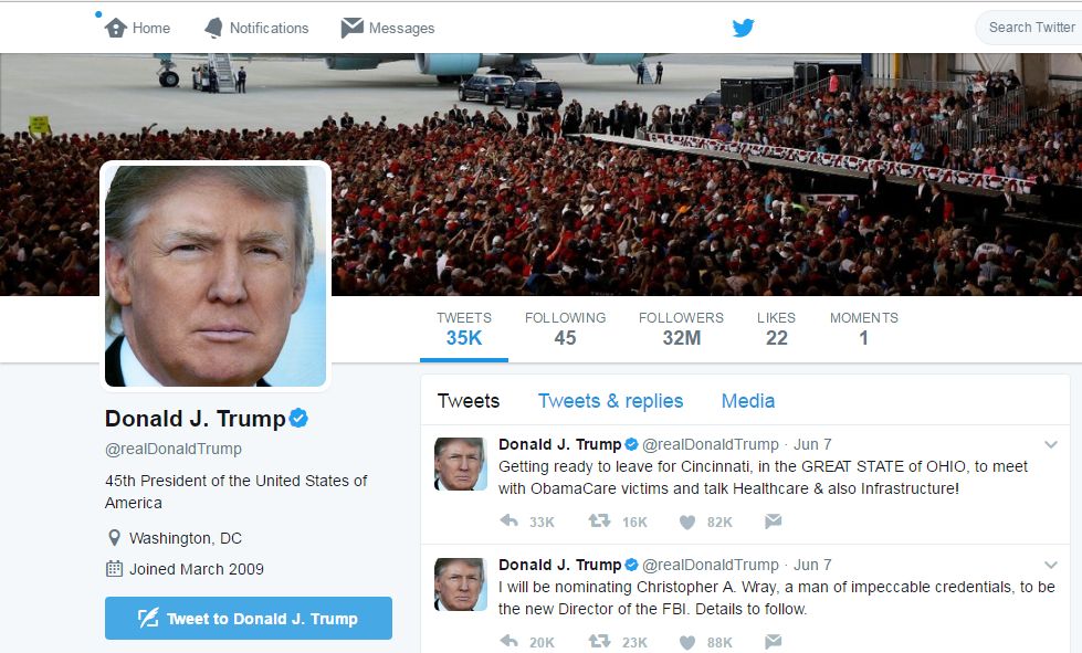Trump threatened to be sued for blocking users on Twitter
